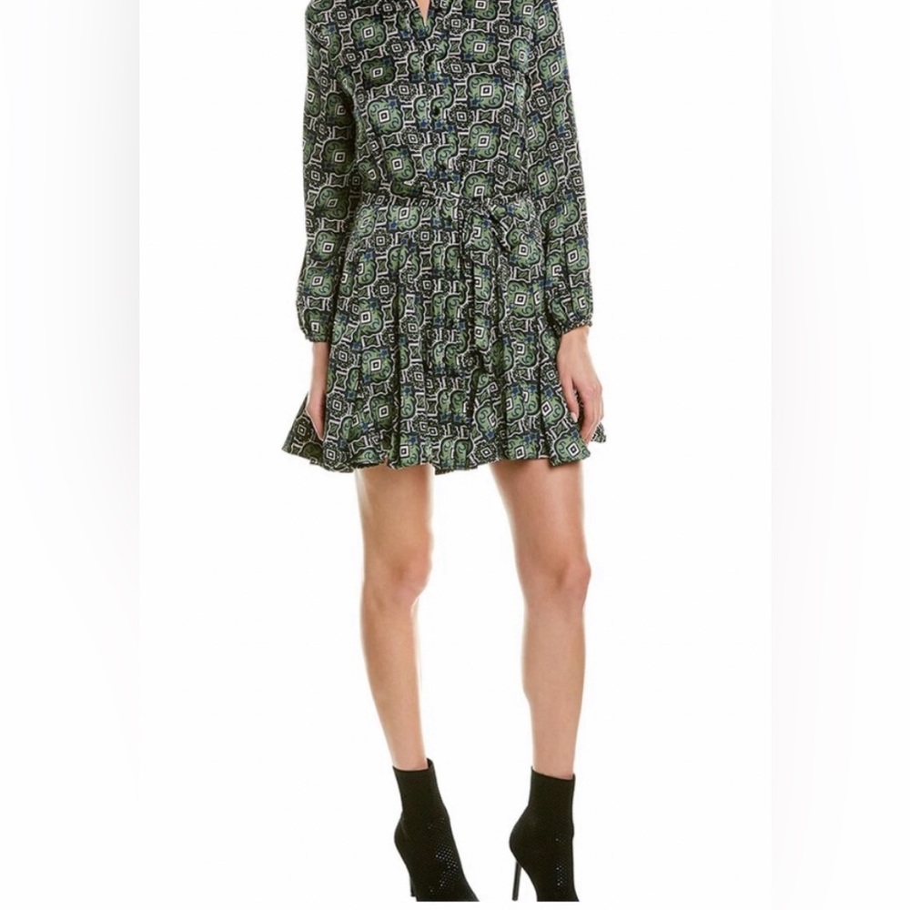 ANNA KAY Godet Shirtdress Green Size Large NWOT - Picture 4 of 17